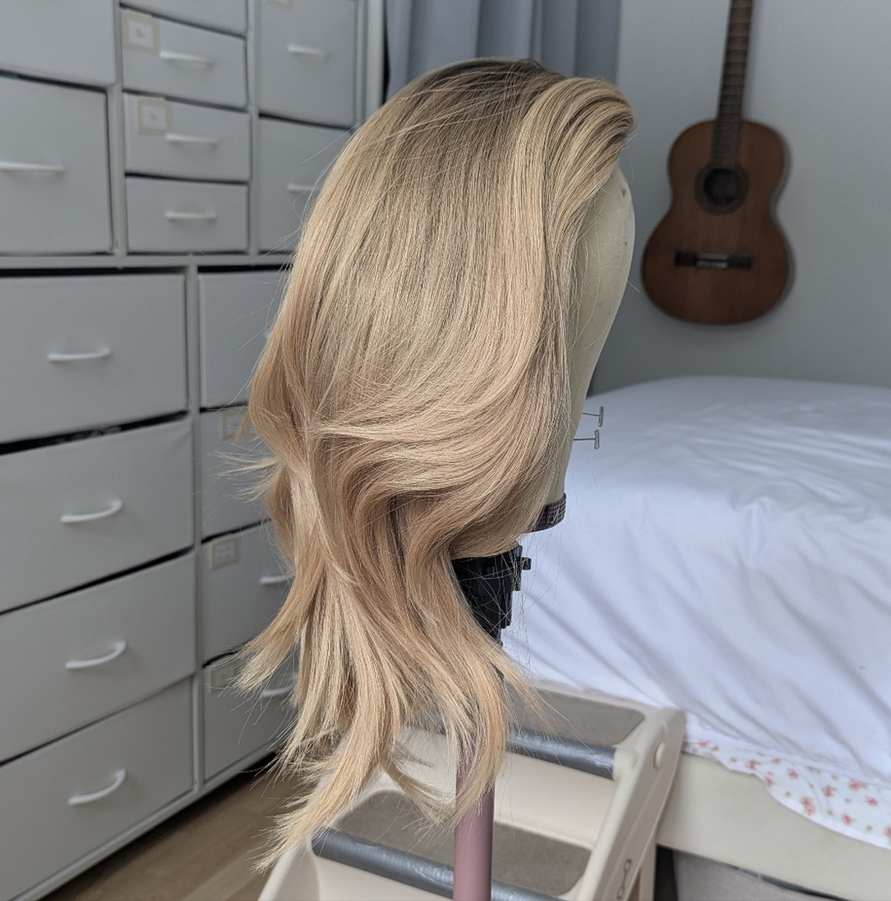 Lusta  Human Hair topper beige blonde 11-20" 9x9 cap, silk top